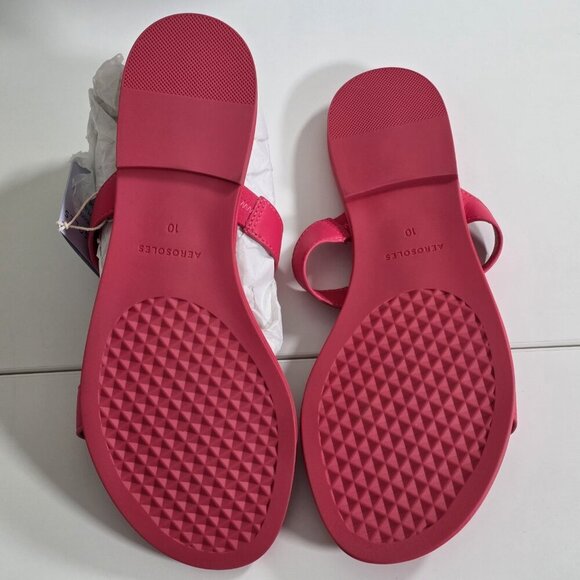 Aerosoles Geraldine Sandals Women US 10M Hot Pink Faux Leather Boho Beach Resort - Picture 11 of 16